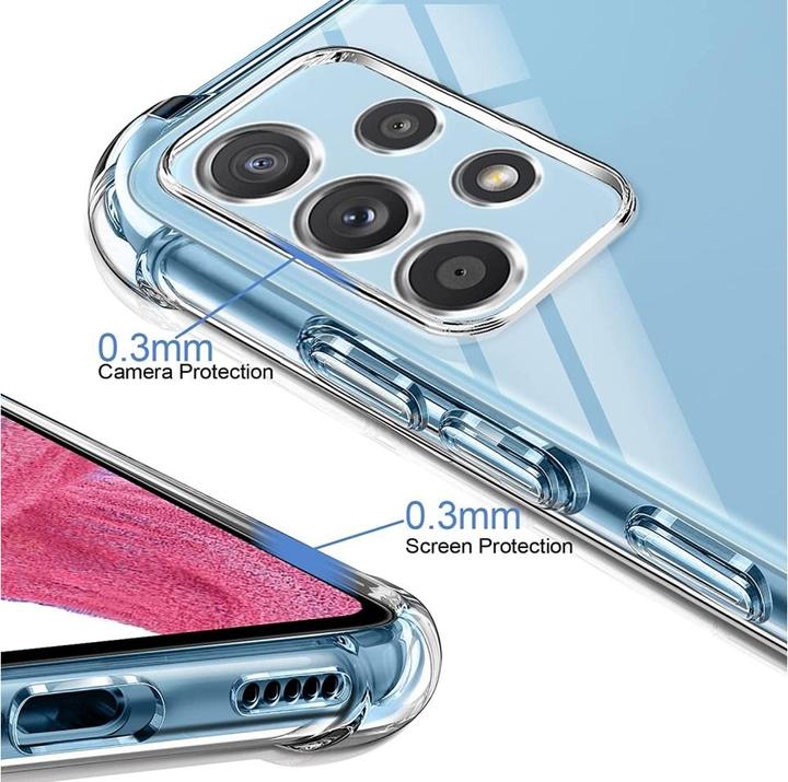 Actual product image Screenguard Apple iPhone 13 Pro Max Case Crystal Soft Airbag Bumper (Samsung Galaxy A53 5G)