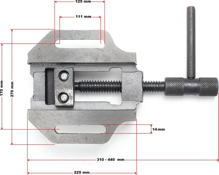 Produktbild Wiltec Maschinenschraubstock 150mm Schraubstock Werkstatt Bohrmaschinenschraubstock (150 mm)