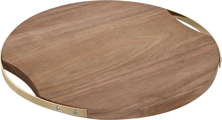 Actual product image Esprit Schneidebrett Home Gold natürlich Metall Akazienholz 32,3 x 31,3 x 1,4 cm