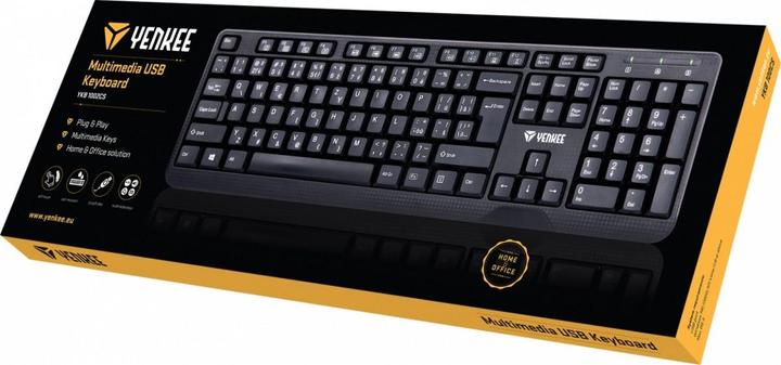 Produktbild Yenkee 1002CS keyboard with cable Black CZ + SK (YKB 1002CS) (DE, Kabelgebunden)