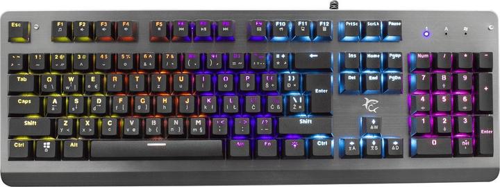 Image du produit Clavier mécanique de jeu blanc Shark Legionnaire, OUTEMU BLUE Switch, Rainbow LED backlight, US la (US, Filaire)