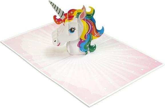Immagine prodotto MU Classic Biglietto d'auguri 3D Pop-Up per il compleanno - Unicorno (1 pz.)