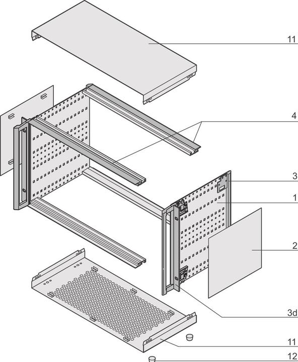 Immagine prodotto Schroff RAT.AIR WI GR 3/4HE 84TE 255T (84 HE, Rack da 19 pollici)