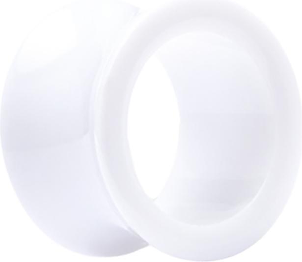 Star Piercing Flared Tunnel weiss (ohne Messing, Acryl)