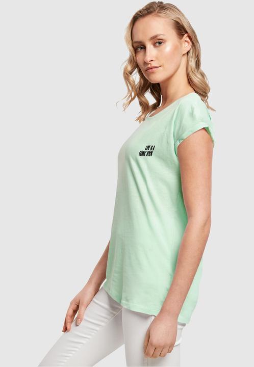 Produktbild Merchcode Ladies Book Comic Extended Shoulder Tee - 112993 (S)