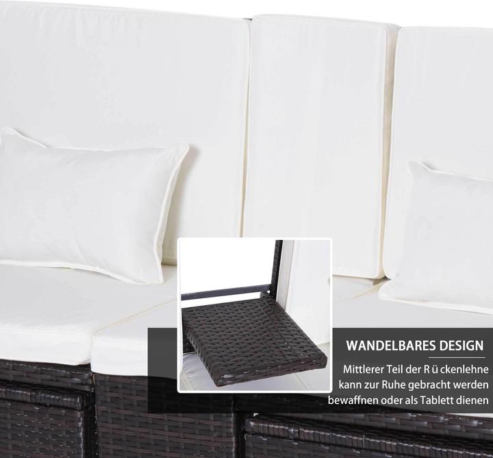 Produktbild Outsunny Rattan-Sitzgruppe als 3-teiliges Set