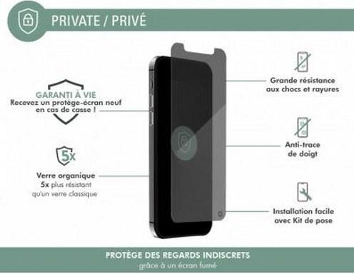 Image du produit Bigben Connected Protection d'écran en verre pour la confidentialité (1 pièce(s), Apple iPhone 12 mini)