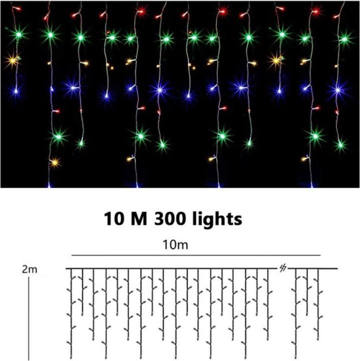 Image du produit Cover-Discount Guirlande lumineuse solaire 10m 300 LED multicolores (10 m)