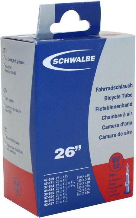 Image du produit Schwalbe Tuyau SV12 (Presta (SV), 26", 47 mm)