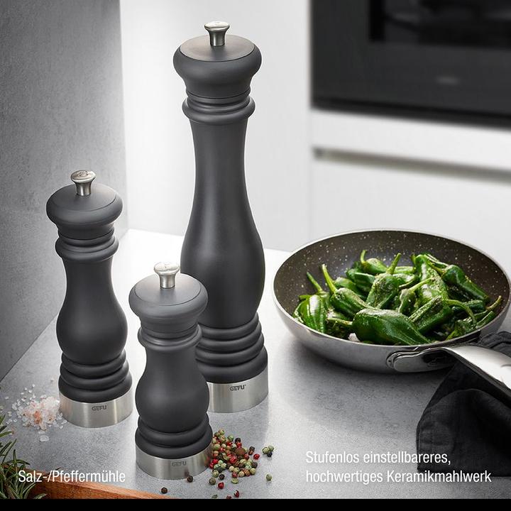 Actual product image GEFU Salt or pepper mill FLAVIO L, black (Pepper, Salt)