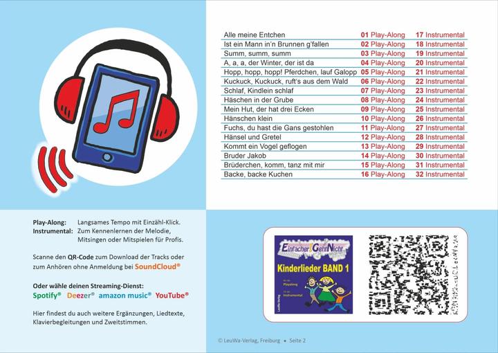 Image du produit Einfacher!-Geht-Nicht: 34 Kinderlieder BAND 1+2 für Klavier und Keyboard (+Play-Along Download (Allemand, Martin Leuchtner, Bruno Waizmann, 2023)