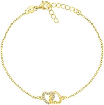Produktbild Brilio Silver - Charming gold plated heart bracelet BRC138Y