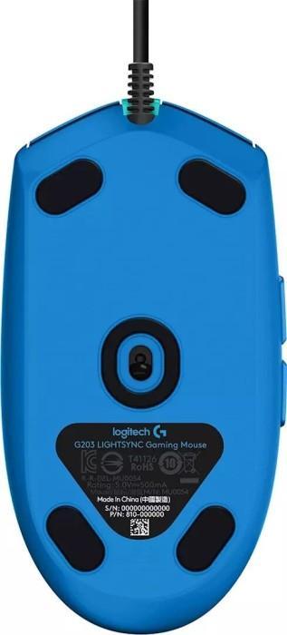 Image du produit Logitech Souris de jeu G203 Lightsync RGB, bleue (Filaire)