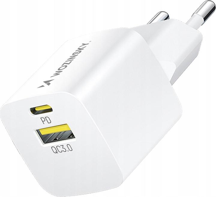 Wozinsky WWCEAC GaN USB-A USB-C 33W wall charger - white (33 W)