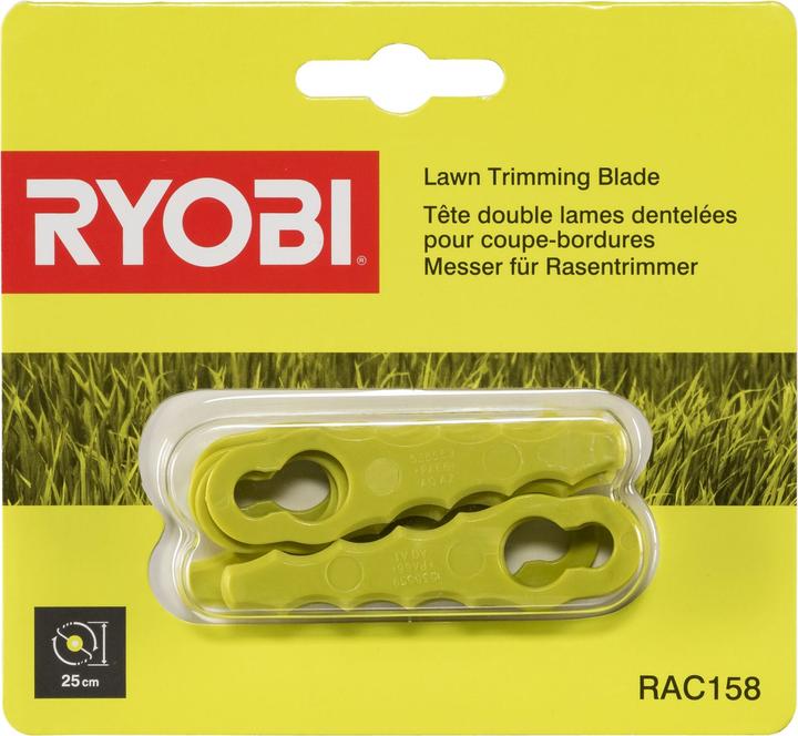 Produktbild Ryobi RAC158 Ersatzmesser 10er Set (Rasentrimmer, Rasenmäher Messer + Ersatzmesser Gartenmaschinen)