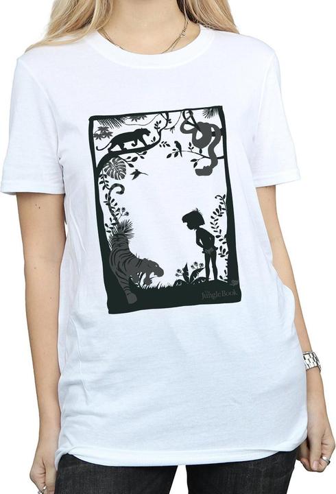 Actual product image Disney Womens/Ladies The Jungle Book Silhouette Poster Cotton Boyfriend T-Shirt (XL)