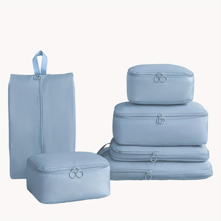 Only-Bags.Store Set da 6 pezzi di eleganti cubi da imballaggio in poliestere, borse organizer da viaggio