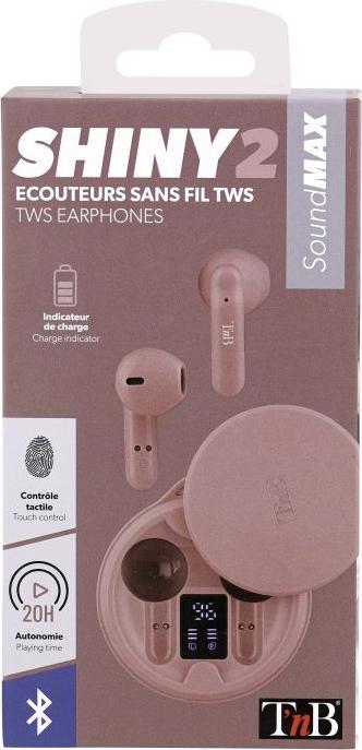 Produktbild T'nB TNB SHINY 2 True Wireless Kopfhörer Pink (20 h, Kabellos)
