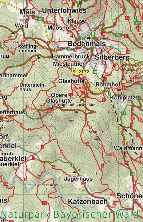 Produktbild Bayerischer Wald, Wander - Radkarte 1 :