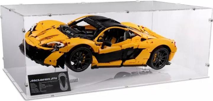 Actual product image iDisplayit Acrylic display XL for LEGO® 42172 McLaren P1 (with white base)