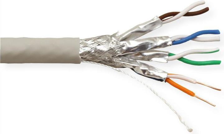 Actual product image Value S/FTP cable,Cat.7 raw cable (Class F), solid wire, Dca, 100 m (SFTP, CAT7, 100 m)