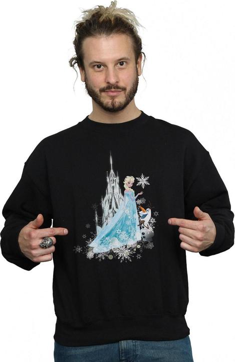 Actual product image Disney Mens Frozen Elsa And Olaf Winter Magic Sweatshirt (XXL)