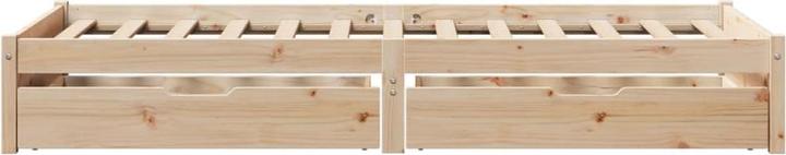 Image du produit VidaXL Lit en bois massif Lit simple avec tiroirs 90x200cm pin (90 x 200 cm)
