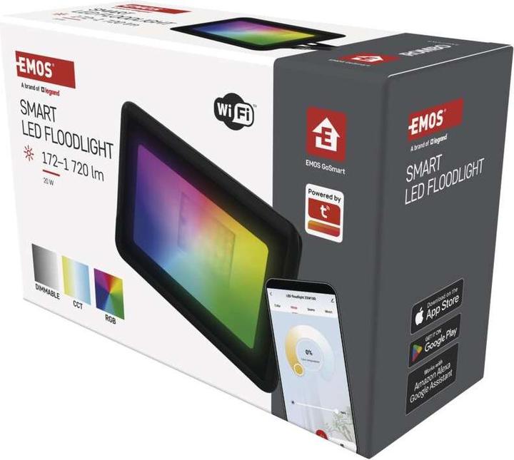 Image du produit Emos GOSMART LED Strahler 20W, 1720lm, RGB+CCT,IP65 (1720 lm)