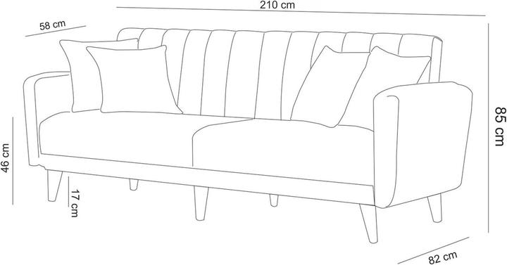 Image du produit Atelier del Sofa Lily (3 places)