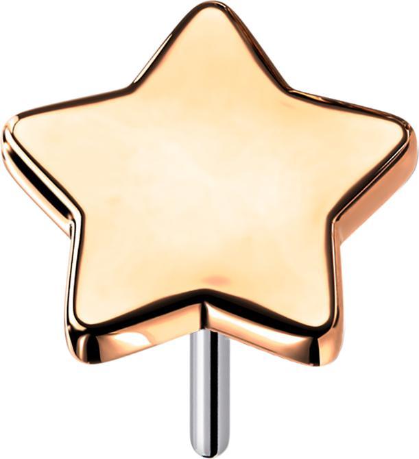 Produktbild Star Piercing Threadless Stern rosegold (Titan G23, ohne Messing)