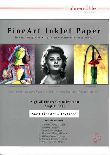 Image du produit Hahnemühle Digital FineArt A 4 Testpack mat, texturé (350 g/m², A4, 14 x)