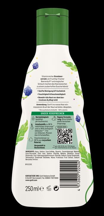 Produktbild Guhl Kids 2in1 Shampoo, Duschgel Brombeerextrakt (250 ml, Flüssiges Shampoo)