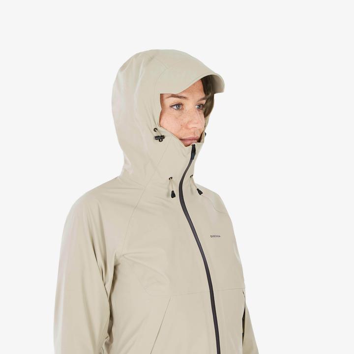 Actual product image Quechua Women's hiking jacket waterproof mountain hiking - MH500 beige (XXL)