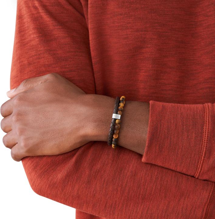 Actual product image Fossil vintage casual (19 cm, Stainless steel, Leather)