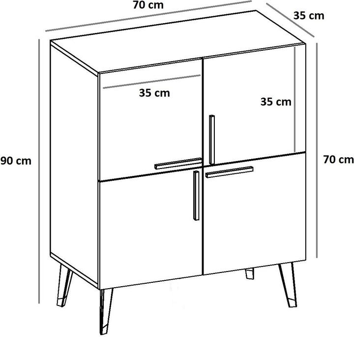 Immagine prodotto Kalune Design Katharina (70 x 35 x 90 cm)