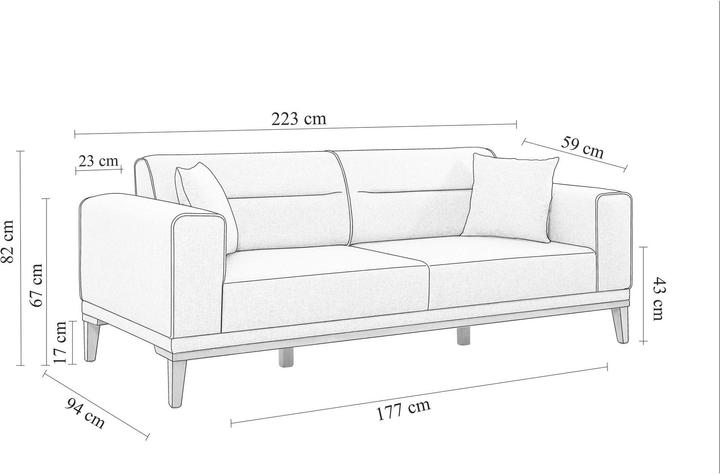 Actual product image Atelier del Sofa Kylie (3-seater)