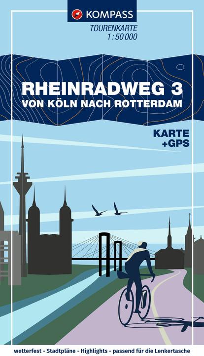 Produktbild Fahrrad-Tourenkarte Rheinradweg 3, von Köln nach Rotterdam 1:50.000