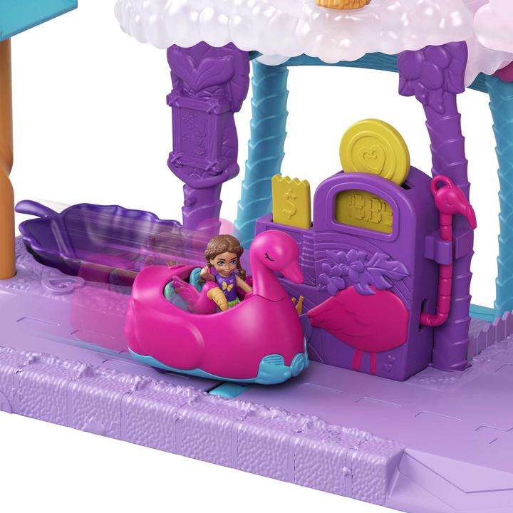 Actual product image Polly Pocket Pollyville flamingo fun car wash