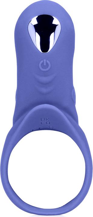 Actual product image Loveline Vibrating Cockring with Clit Stimulation - Tamiya Blue (4.20 cm)