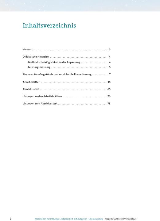 Produktbild Anybook - Krummer Hund. Materialien für inklusive Lektürearbeit mit Aufgaben (Deutsch, Regine Becker, Catrin Kunz, 2024)