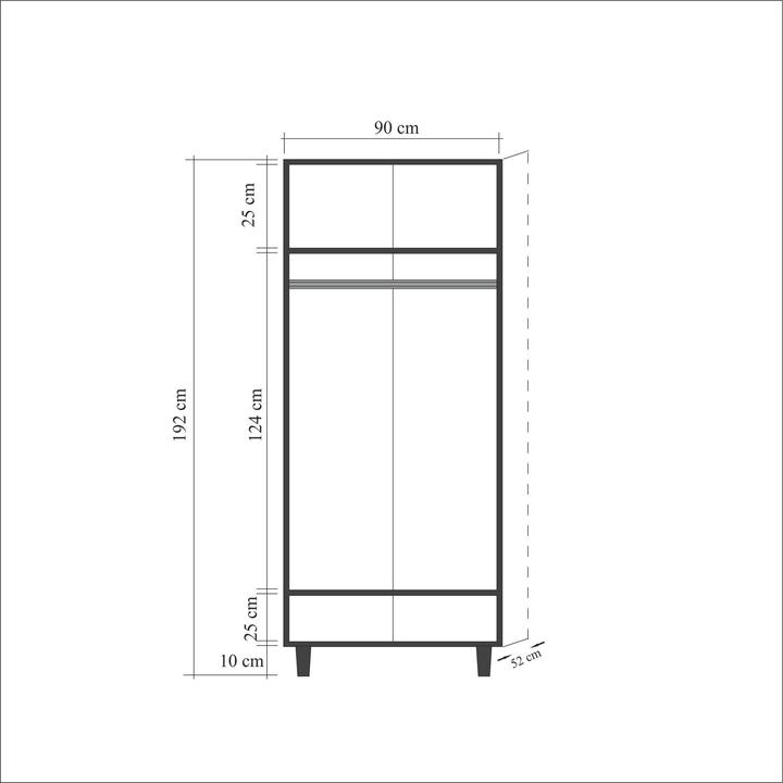 Actual product image Homitis Westley (90 x 192 x 52 cm)