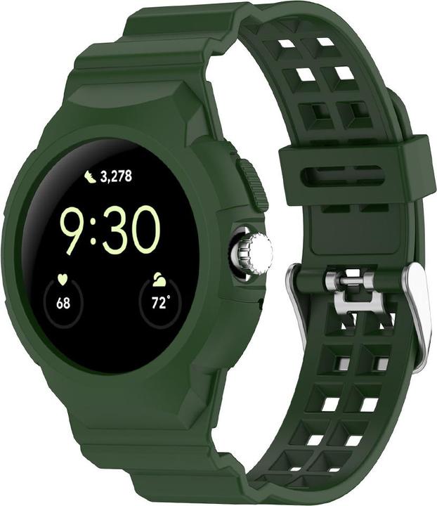 Produktbild Techsuit - Watchband (W065) - Google Pixel Watch / Watch 2 / Watch 3 41mm - Green (Silicone, Watch 2)