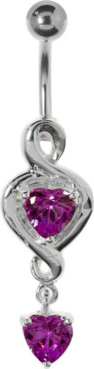Image du produit Bijouteria Piercing nombril (Acier chirurgical 316L, Cristallin, Argent 925)