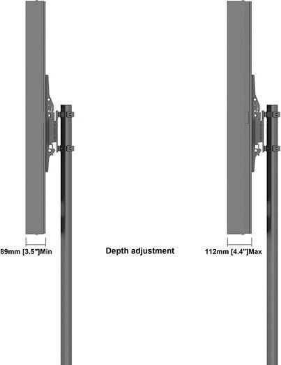 Image du produit Multibrackets Stele ohne Monitor, Portrait, schwarz, 43"/9764