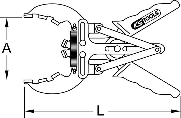 Immagine prodotto KS Tools Pinze per fasce elastiche, Ã˜ 80-120mm (220 mm)