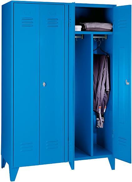 Wolf Steel locker with cleated feet, compartments cabinet height (120 cm, 185 cm)