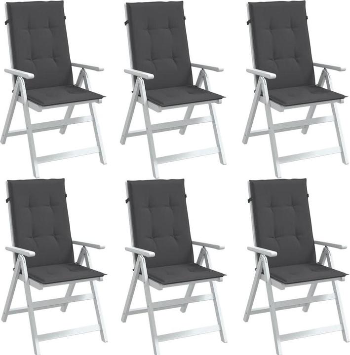 Image du produit VidaXL Coussins de sièges à haut dossier 6 pcs. tissu (120 x 50 x 4 cm)