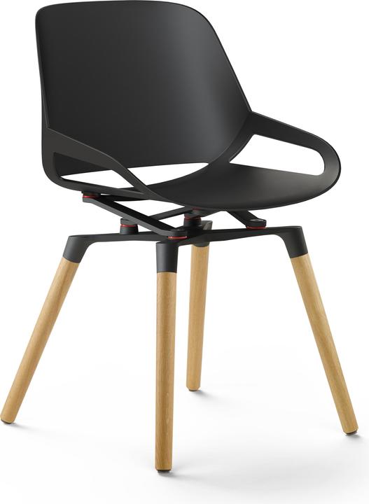 Image du produit Aeris Numo Chair, black seat and oak legs