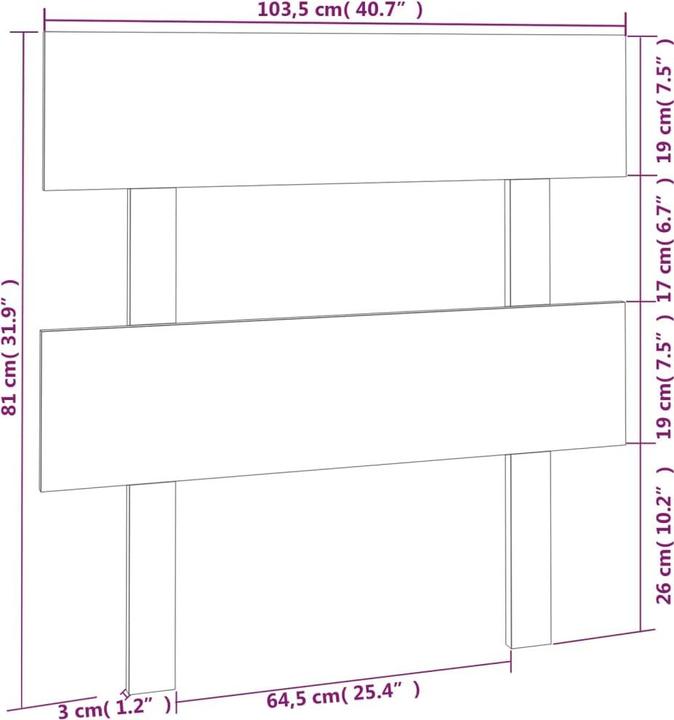 Produktbild VidaXL Lashonda (103.5 x 3 x 81 cm)