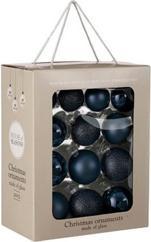 House of Seasons Bauble glass blue 26pcs